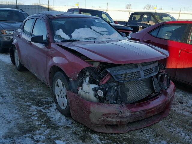 1B3CC4FB6AN177999 - 2010 DODGE AVENGER SX RED photo 1