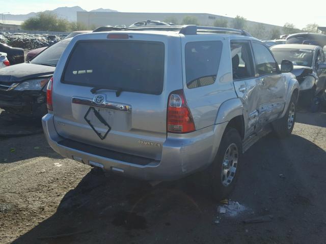 JTEBU14R760083233 - 2006 TOYOTA 4RUNNER SR SILVER photo 4