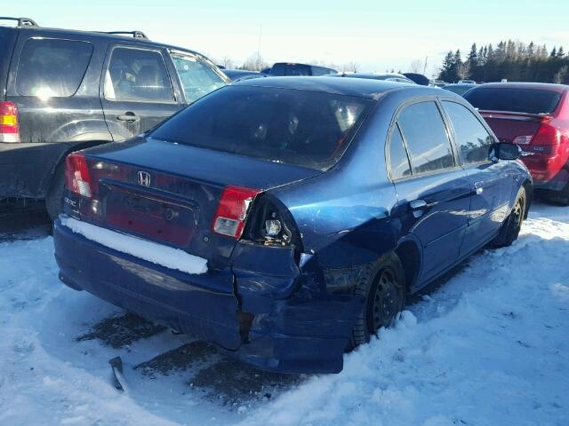 2HGES166X4H927379 - 2004 HONDA CIVIC LX BLUE photo 4