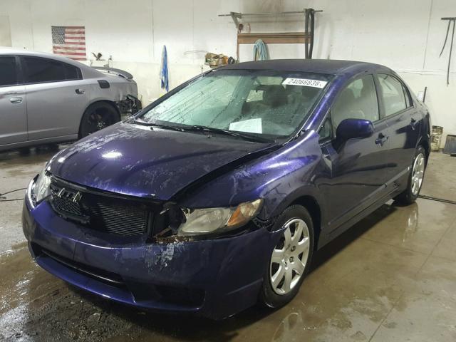 19XFA165X9E046939 - 2009 HONDA CIVIC LX BLUE photo 2