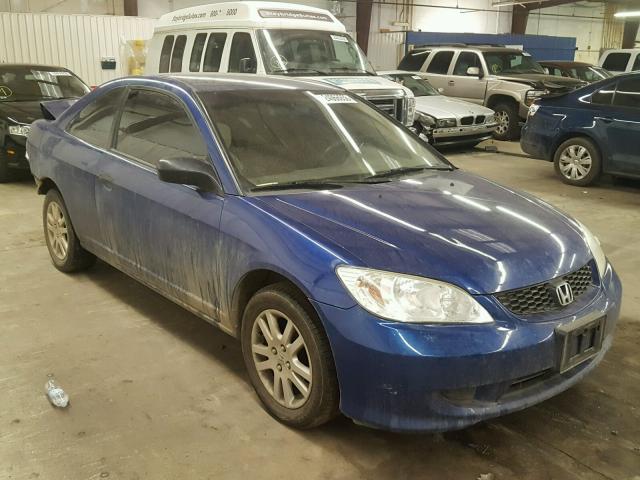 1HGEM21315L014544 - 2005 HONDA CIVIC DX V BLUE photo 1