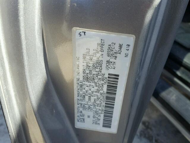 5TBRT34114S455387 - 2004 TOYOTA TUNDRA ACC SILVER photo 10