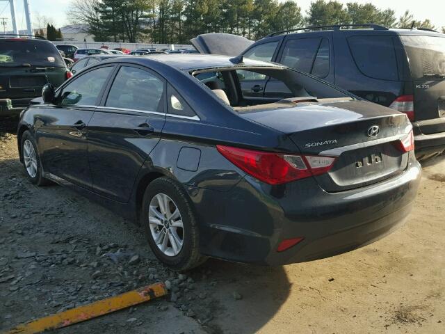 5NPEB4AC9EH882229 - 2014 HYUNDAI SONATA GLS BLACK photo 3