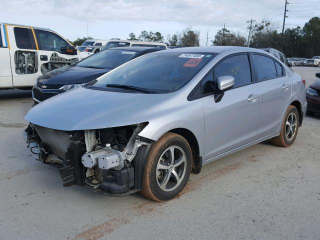 2HGFB2F78FH563095 - 2015 HONDA CIVIC SE SILVER photo 2