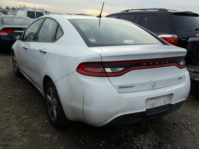 1C3CDFBB2FD374425 - 2015 DODGE DART SXT WHITE photo 3