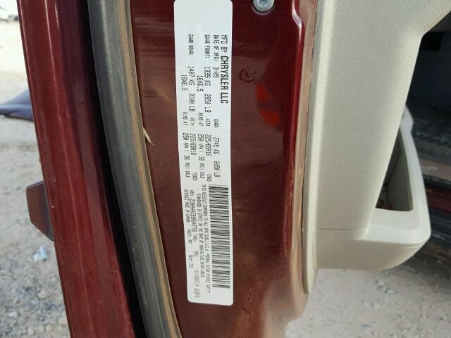 2D8HN44E89R648756 - 2009 DODGE GRAND CARA RED photo 10