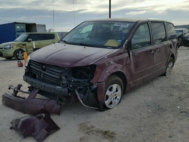 2D8HN44E89R648756 - 2009 DODGE GRAND CARA RED photo 2