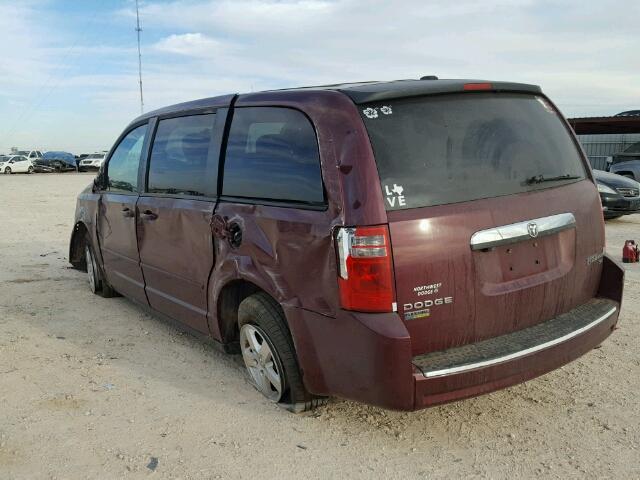 2D8HN44E89R648756 - 2009 DODGE GRAND CARA RED photo 3