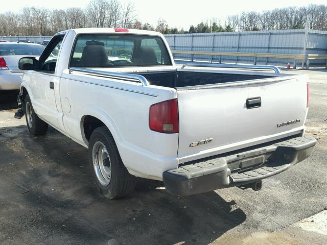 1GCCS14H238207668 - 2003 CHEVROLET S TRUCK S1 WHITE photo 3