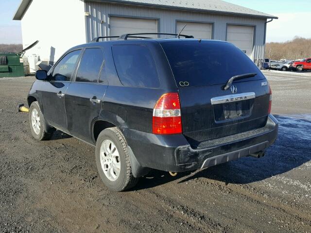 2HNYD18613H518618 - 2003 ACURA MDX TOURIN BLACK photo 3