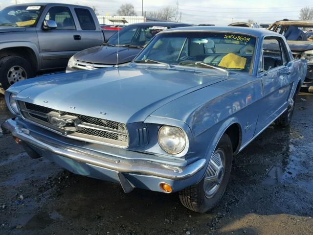 5R07T157192 - 1965 FORD MUSTANG BLUE photo 2