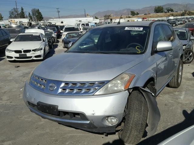 JN8AZ08W36W516799 - 2006 NISSAN MURANO SL SILVER photo 2