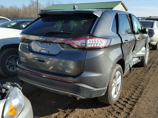 2FMTK4J98FBB24208 - 2015 FORD EDGE SEL CHARCOAL photo 4