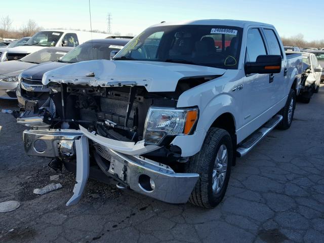 1FTFW1ET0DFD16065 - 2013 FORD F150 SUPER WHITE photo 2