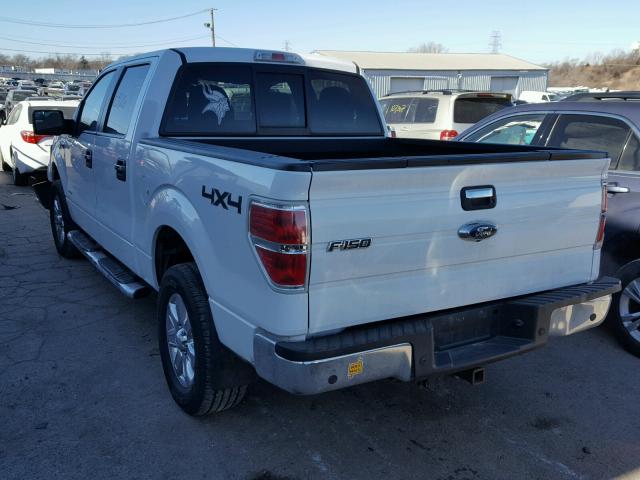 1FTFW1ET0DFD16065 - 2013 FORD F150 SUPER WHITE photo 3