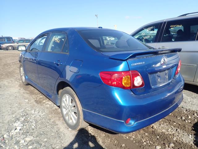 1NXBU40E19Z149115 - 2009 TOYOTA COROLLA BA BLUE photo 3