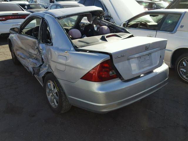 1HGEM21983L053794 - 2003 HONDA CIVIC EX ვერცხლისფერი ფოტო 3