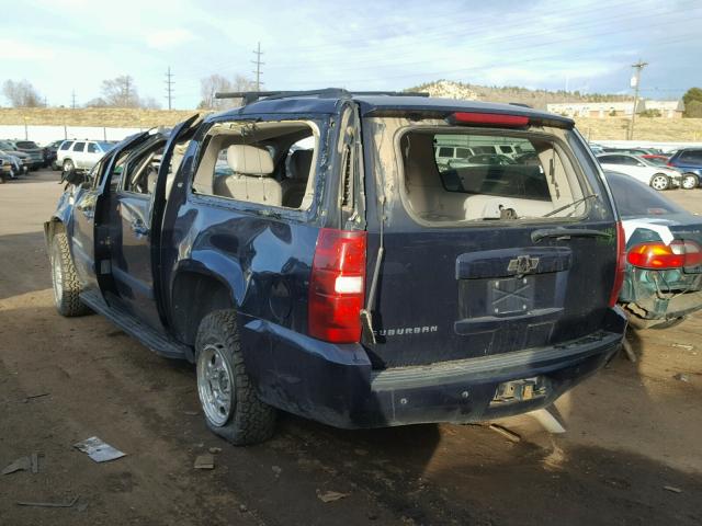 3GNGK26K27G261673 - 2007 CHEVROLET SUBURBAN K BLUE photo 3