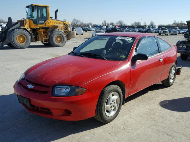 1G1JC12F237240500 - 2003 CHEVROLET CAVALIER RED photo 2