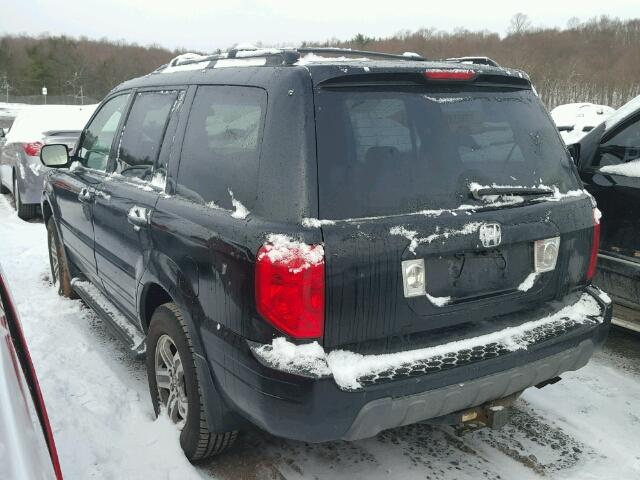 2HKYF18513H570281 - 2003 HONDA PILOT EXL BLACK photo 3