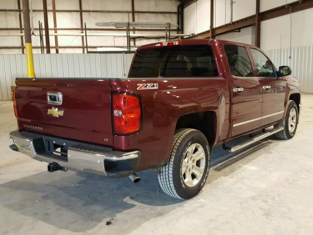 3GCUKREC9EG437677 - 2014 CHEVROLET SILVERADO MAROON photo 4