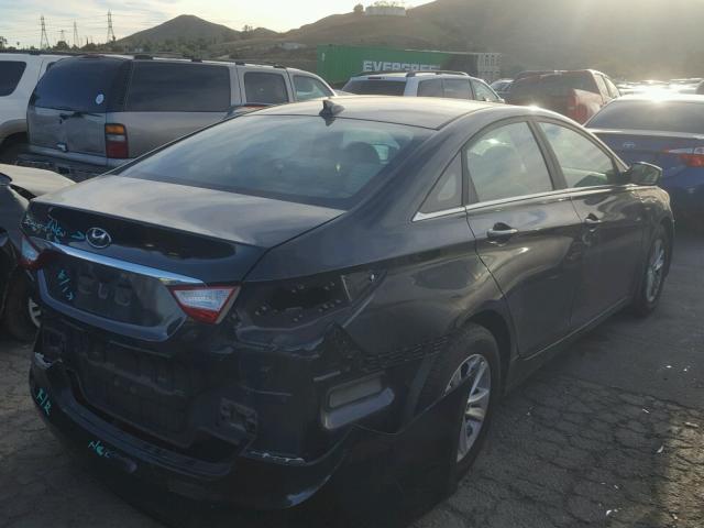 5NPEB4AC5DH809616 - 2013 HYUNDAI SONATA GLS BLACK photo 4