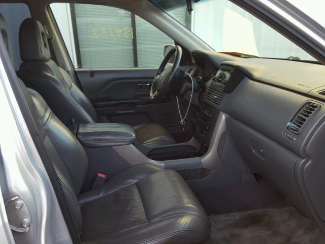 2HKYF18674H604069 - 2004 HONDA PILOT EXL SILVER photo 5