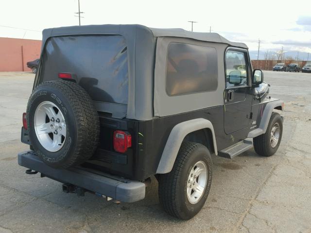 1J4FA44S65P326212 - 2005 JEEP WRANGLER / BLACK photo 4