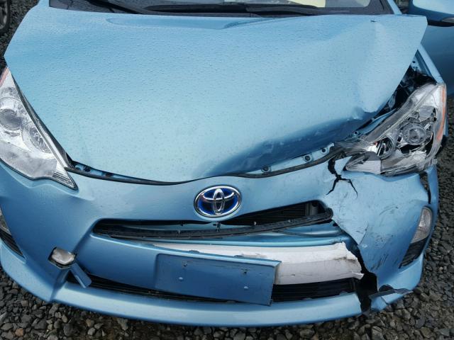 JTDKDTB33C1025818 - 2012 TOYOTA PRIUS C TEAL photo 7