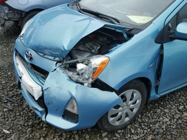 JTDKDTB33C1025818 - 2012 TOYOTA PRIUS C TEAL photo 9