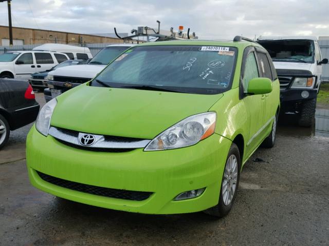 5TDZK22C18S159932 - 2008 TOYOTA SIENNA XLE GREEN photo 2