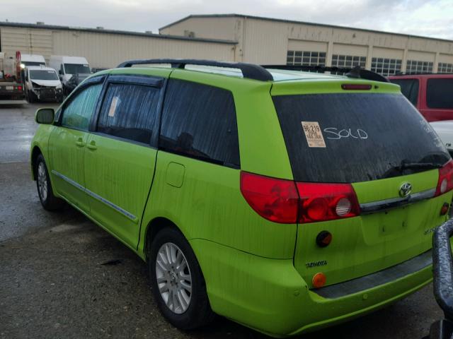 5TDZK22C18S159932 - 2008 TOYOTA SIENNA XLE GREEN photo 3