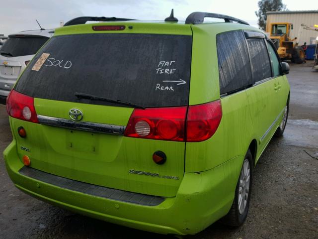 5TDZK22C18S159932 - 2008 TOYOTA SIENNA XLE GREEN photo 4