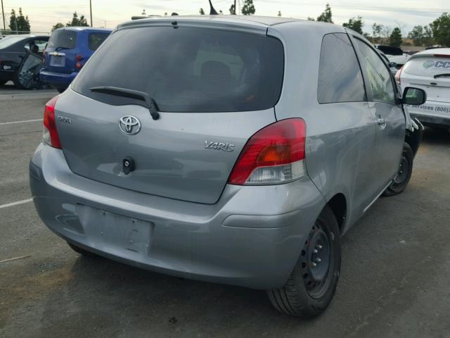 JTDJT4K3XA5295459 - 2010 TOYOTA YARIS GRAY photo 4