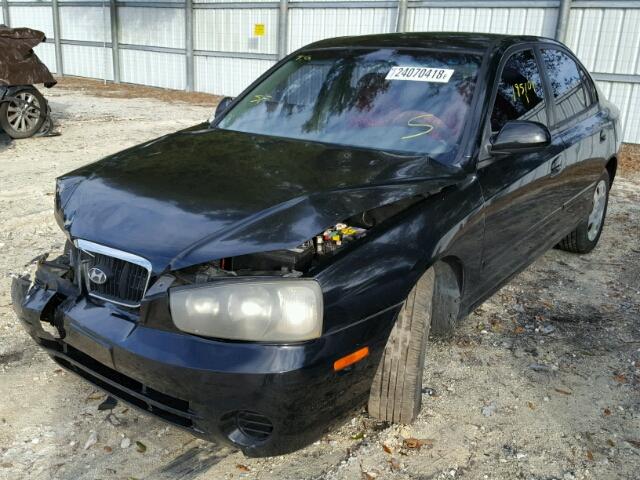 KMHDN45D83U576563 - 2003 HYUNDAI ELANTRA GL BLACK photo 2