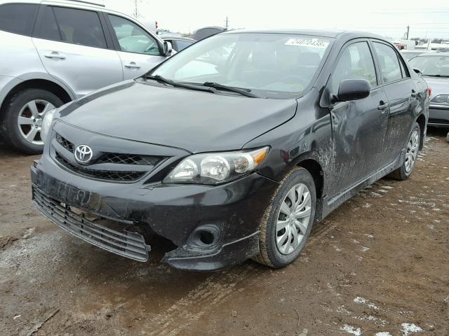 5YFBU4EE0CP057527 - 2012 TOYOTA COROLLA BA BLACK photo 2