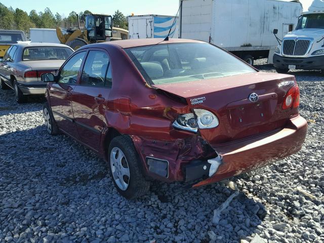 1NXBR32E75Z402439 - 2005 TOYOTA COROLLA CE RED photo 3