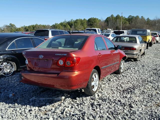 1NXBR32E75Z402439 - 2005 TOYOTA COROLLA CE RED photo 4