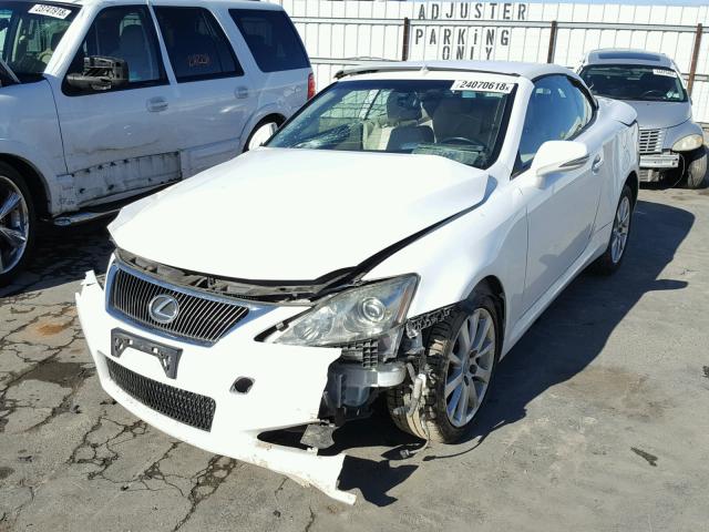 JTHFF2C26A2512142 - 2010 LEXUS IS 250 WHITE photo 2