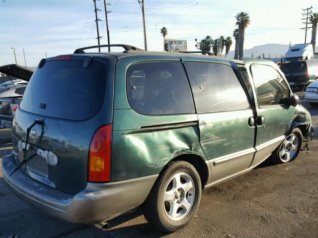 4N2XN11T4XD827580 - 1999 NISSAN QUEST SE GREEN photo 4