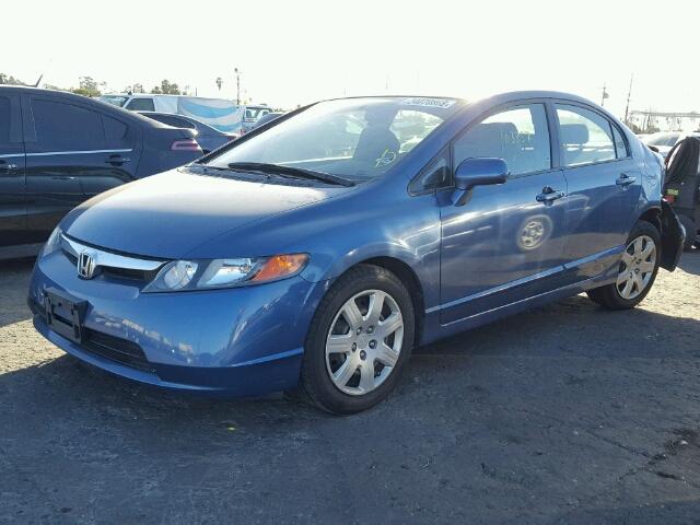 2HGFA15588H507741 - 2008 HONDA CIVIC LX BLUE photo 2