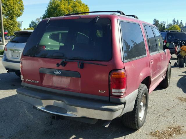 1FMZU63E31ZA57694 - 2001 FORD EXPLORER X BURGUNDY photo 4