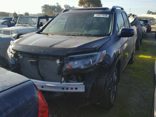 5FPYK3F7XHB004466 - 2017 HONDA RIDGELINE BLUE photo 2