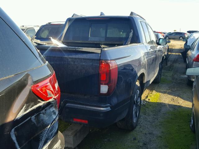 5FPYK3F7XHB004466 - 2017 HONDA RIDGELINE BLUE photo 4