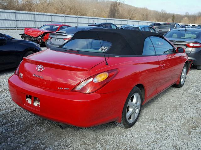 4T1FA38P84U028066 - 2004 TOYOTA CAMRY SOLA RED photo 4