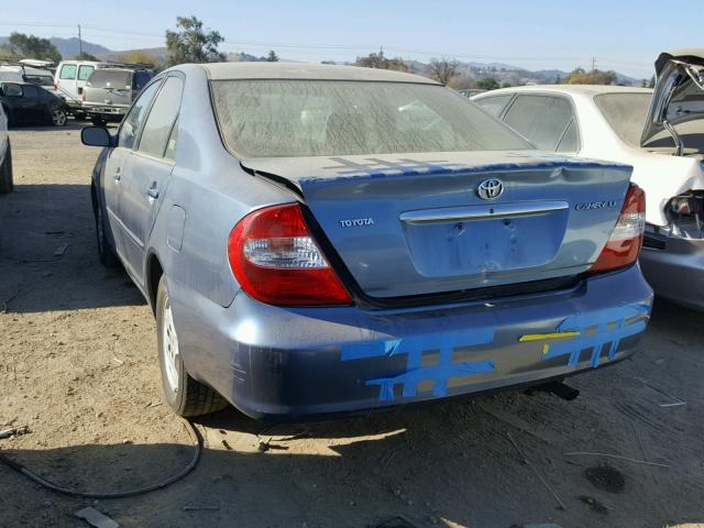 4T1BE32K34U937347 - 2004 TOYOTA CAMRY LE BLUE photo 3