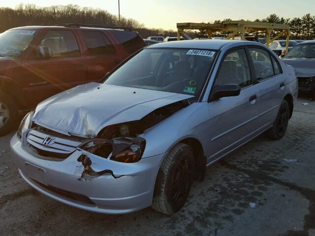 2HGES16501H576162 - 2001 HONDA CIVIC LX SILVER photo 2