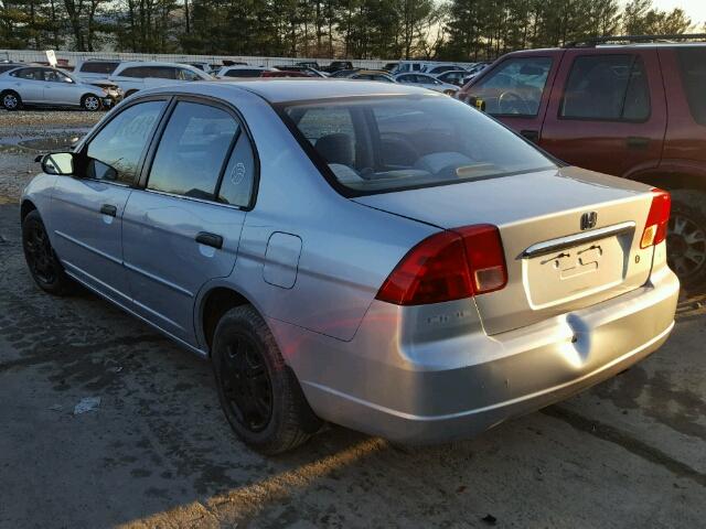 2HGES16501H576162 - 2001 HONDA CIVIC LX SILVER photo 3