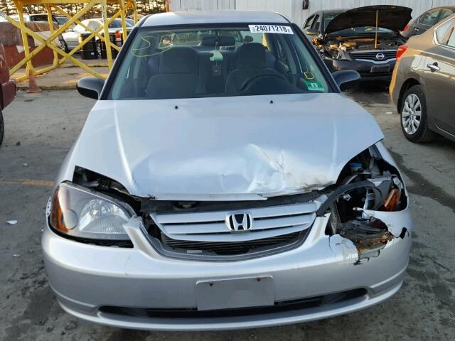 2HGES16501H576162 - 2001 HONDA CIVIC LX SILVER photo 9