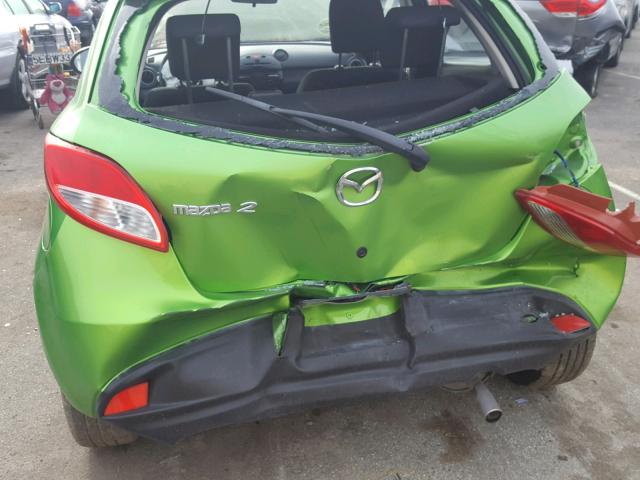 JM1DE1HZ9B0103383 - 2011 MAZDA MAZDA2 GREEN photo 9